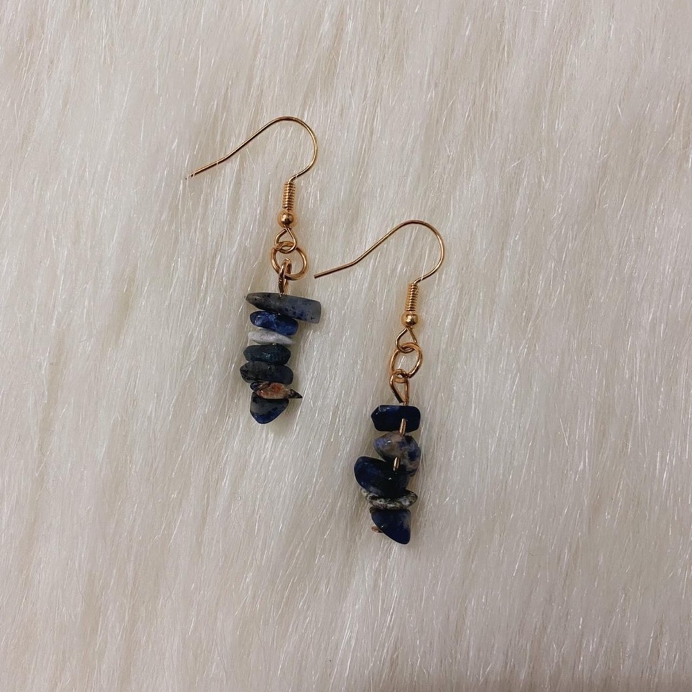 Blue stone earrings